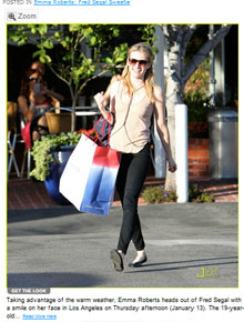 Compras: Emma Roberts passeia por Los Angeles