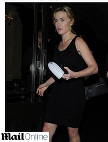 Vestidinho: Kate Winslet curte noite londrina