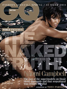 <i>GQ</i>: Naomi Campbell posa nua em revista