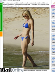 Caribe: Gwyneth Paltrow relaxa na praia