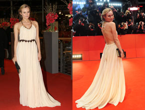Berlim: Diane Kruger usa vestido <i>Vionnet</i>