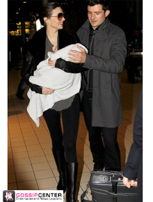 <i>Baby</i>: Orlando Bloom e Miranda Kerr viajam com Flynn