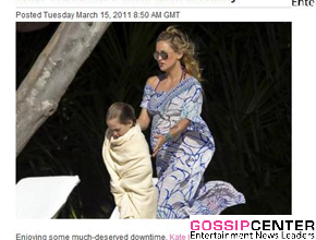 Mamãe: Kate Hudson passeia no México