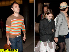 Família: Jude Law viaja com ex e filhos