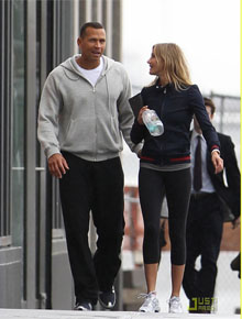 Ginástica: Cameron Diaz é vista com Alex Rodriguez