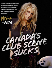 <i>PETA</i>: Ke$ha posa para campanha