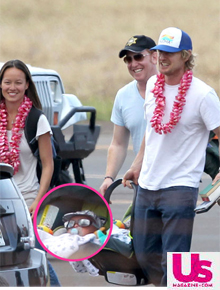 Pai de primeira viagem: Owen Wilson sai com o filho