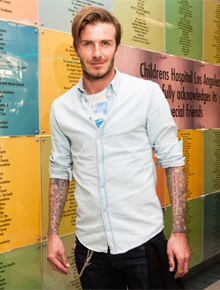 Comemoração: David Beckham quer doar bolas de futebol
