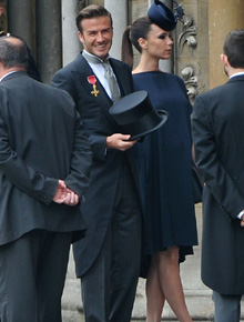 William & Kate: Victoria e David Beckham chegam ao casamento