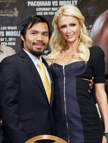Ringue: Paris Hilton prestigia luta