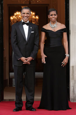 Reino Unido: Michelle Obama veste <i>Ralph Lauren</i>