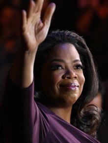 Folga: Oprah Winfrey passa o dia de pijama