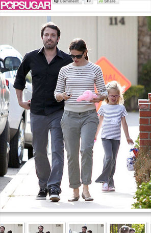 Ben Affleck exibe olho roxo durante passeio com a família