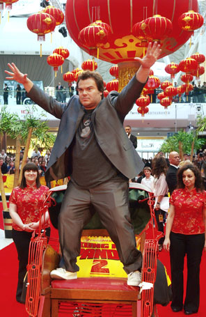 Jack Black participa de <i>première</i>