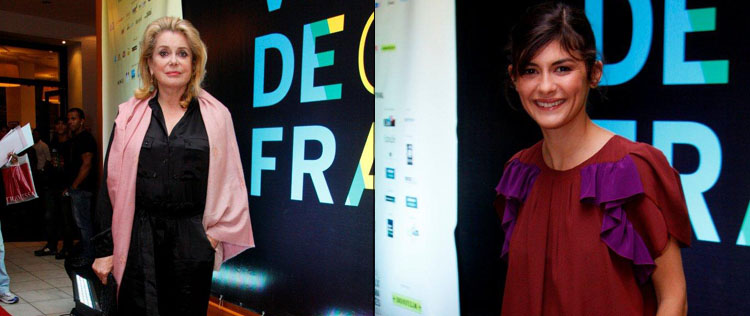 Catherine Deneuve e Audrey Tautou vão à abertura de festival no Rio