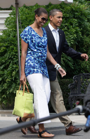 Michelle Obama veste <i>look</i> de 47 reais