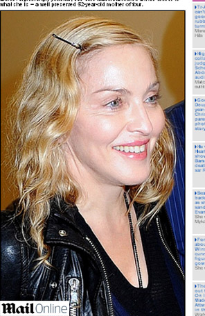 Madonna exibe rosto sem maquiagem