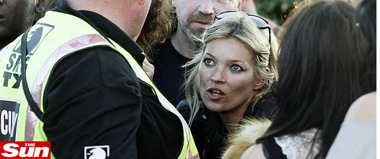 Kate Moss é barrada em festival de música