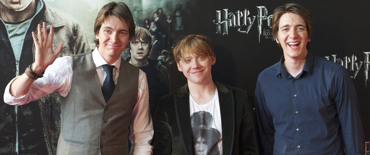 Trio de <i>Harry Potter</i> promove o filme