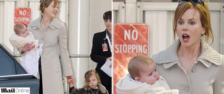 Nicole Kidman viaja com as filhas para a Austrália