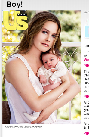 Alicia Silverstone apresenta o filho Bear Blu