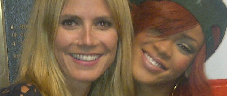Rihanna recebe a visita de Heidi Klum em <i>show</i>
