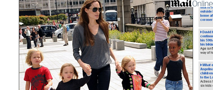 Angelina Jolie vai com filhos a aquário londrino