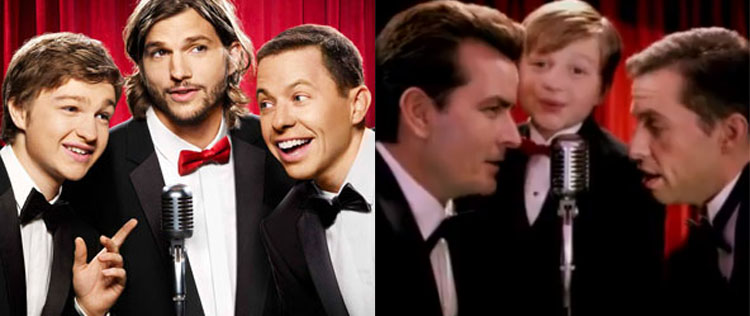 Ashton Kutcher estrela novo cartaz de <i>Two and a Half Men</i>