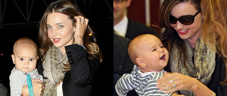 Miranda Kerr com seu fofo e simpático Flynn