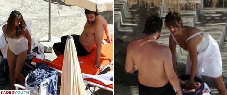 Penélope Cruz curte praia com Javier Bardem