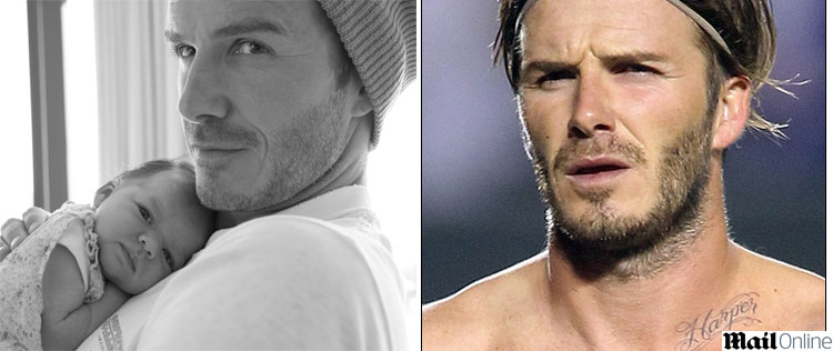 David Beckham posa com a filha
