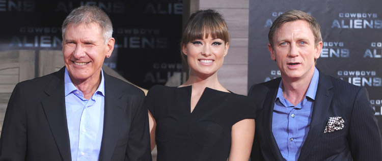 Elenco de <i>Cowboys & Aliens</i> divulga filme em Berlim