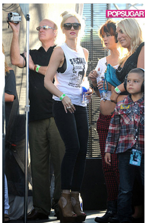 Gwen Stefani prestigia marido em festival de música