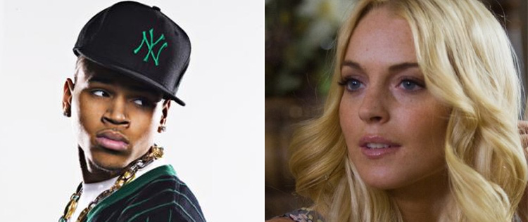 Lindsay Lohan chama Chris Brown para sair?