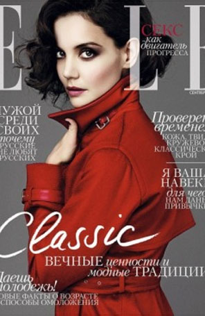 Katie Holmes estampa revista russa