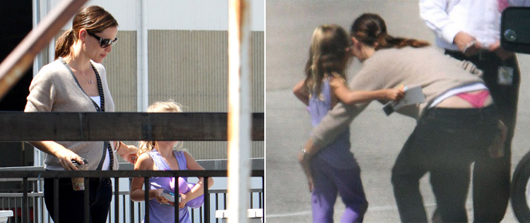 Jennifer Garner é clicada em momento constrangedor com filha