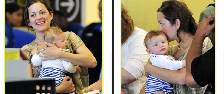 Marion Cotillard mostra o filho pela primeira vez