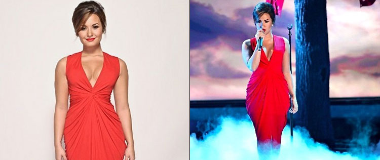 Demi Lovato aposta em decote