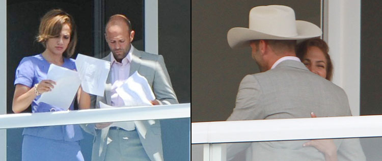 Jennifer Lopez e Jason Statham filmam em clima íntimo
