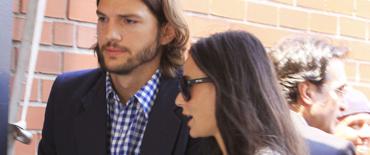 Casamento de Ashton Kutcher e Demi Moore pode estar em crise