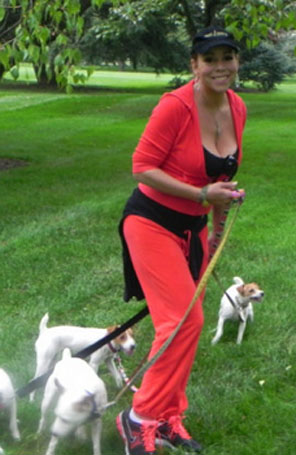 Mariah Carey exibe boa forma