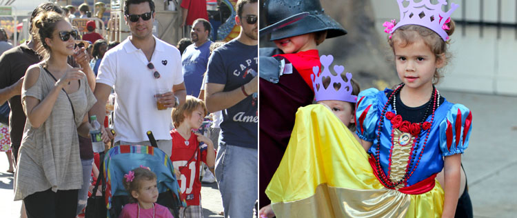 Filha de Jessica Alba se veste como Branca de Neve em passeio
