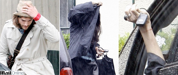 Ashton Kutcher e Demi Moore são vistos novamente com aliança