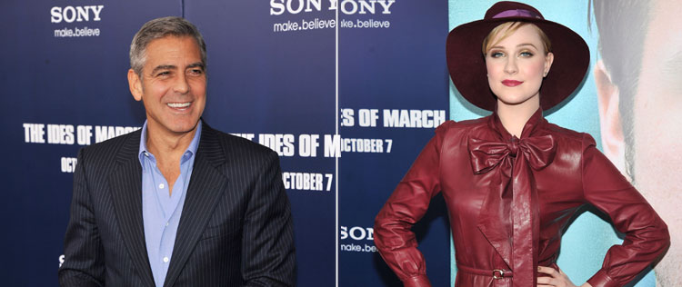 George Clooney e Evan Rachel Wood participam de <i>premiére</i> nos Estados Unidos