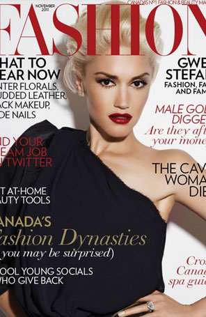 Gwen Stefani usa batom vermelho para revista