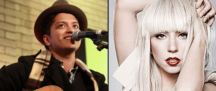 Bruno Mars e Lady Gaga vão se apresentar no EMA