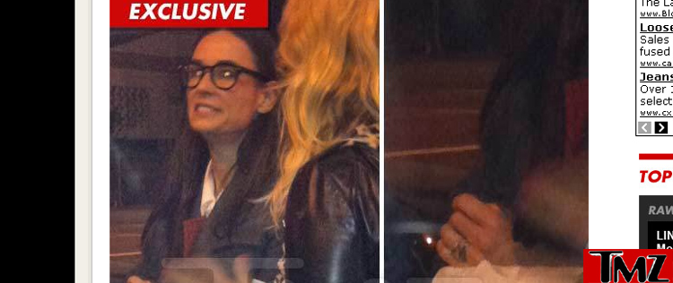 Demi Moore vai a <i>show</I> de comédia sem Ashton Kutcher
