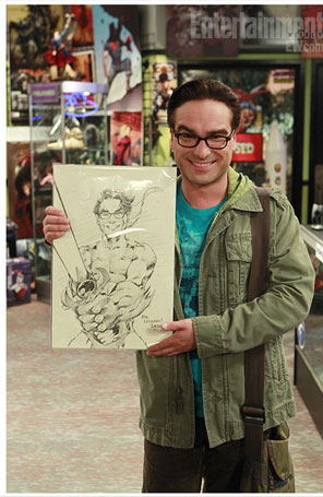 Leonard conhece garota e mostra desenho seu em <I>The Big Bang Theory</i>