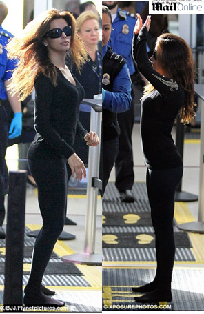 Eva longoria é revistada em aeroporto em Los Angeles