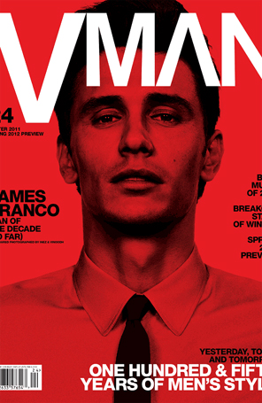 James Franco estampa a capa da revista <i>VMan </i>
